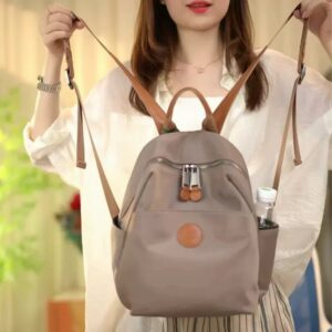 New Hot Women's Backpacks Designer High Quality Soft Nylon Simple Fashion Bag(White)