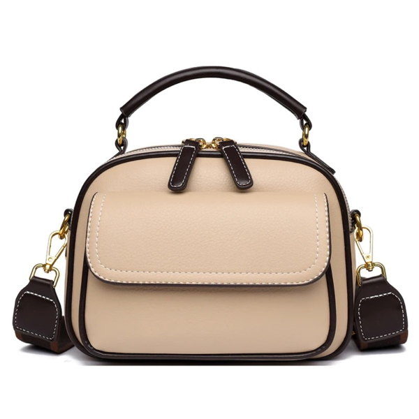 New Sac a Main Women Handbag soft small Shoulder Pu Leather Tote Hand Bags for Ladies(Apricot)